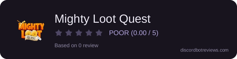 Rating widget preview for Mighty Loot Quest