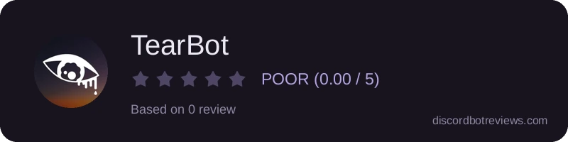 Rating widget preview for TearBot