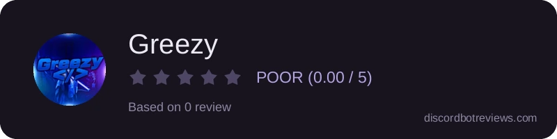 Rating widget preview for Greezy 