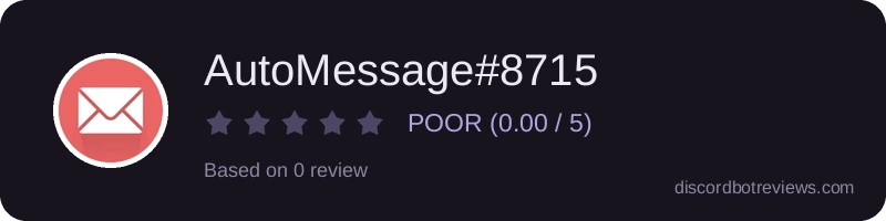 Rating widget preview for AutoMessage#8715