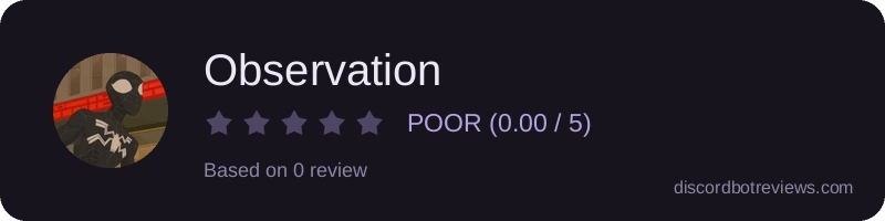 Rating widget preview for Observation