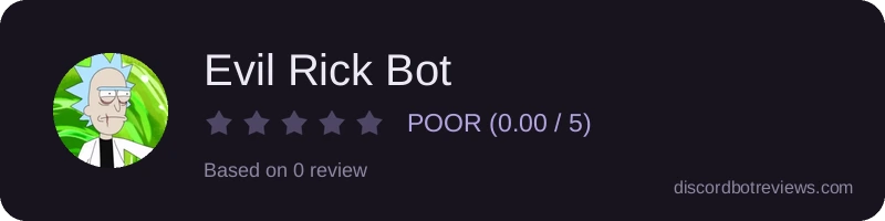 Rating banner for Evil Rick Bot