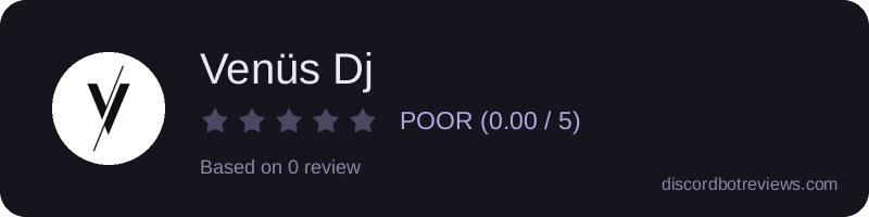 Rating widget preview for Venüs Dj