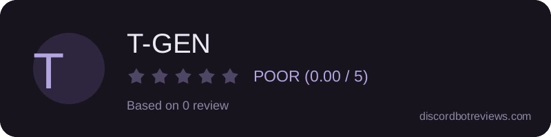 Rating banner for T-GEN