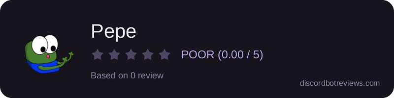 Rating widget preview for Pepe