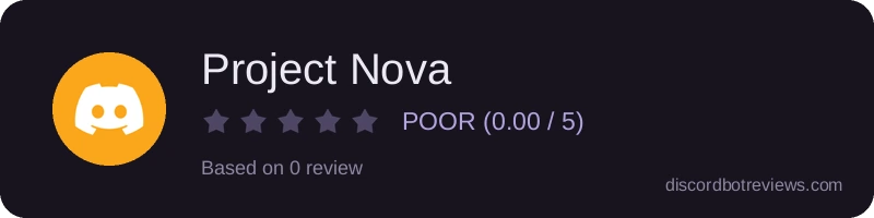 Rating widget preview for Project Nova
