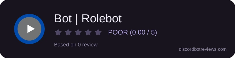 Rating widget preview for Bot | Rolebot