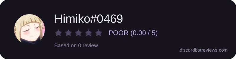 Rating widget preview for Himiko#0469