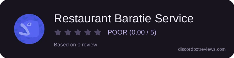 Rating widget preview for Restaurant Baratie Service