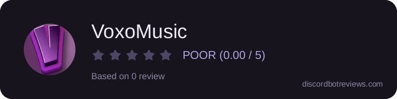 Rating widget preview for VoxoMusic
