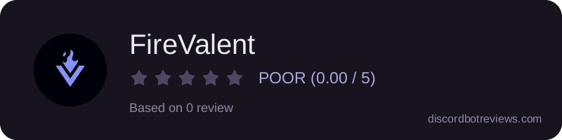Rating widget preview for FireValent