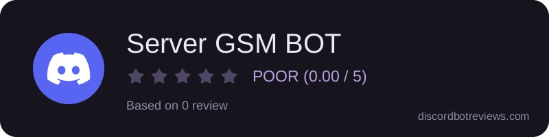 Rating widget preview for Server GSM BOT