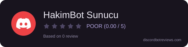 Rating widget preview for HakimBot Sunucu