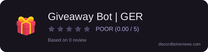 Rating widget preview for Giveaway Bot | GER