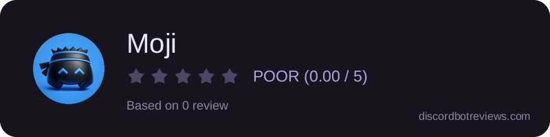 Rating widget preview for Moji