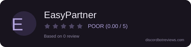 Rating widget preview for EasyPartner