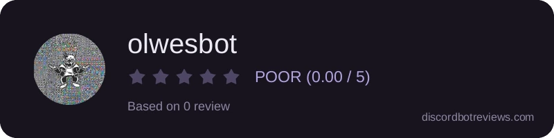 Rating widget preview for olwesbot