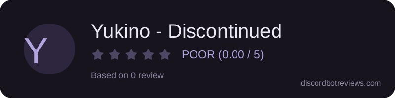 Rating banner for Yukino - Discontinued