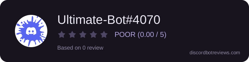 Rating widget preview for Ultimate-Bot#4070