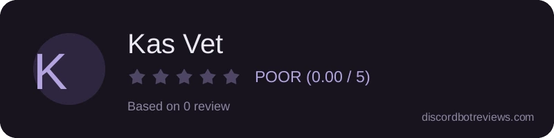 Rating widget preview for Kas Vet