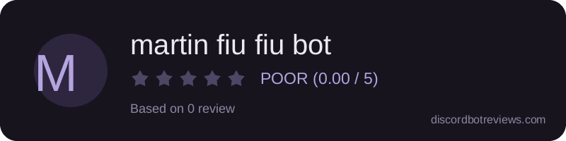Rating widget preview for martin fiu fiu bot