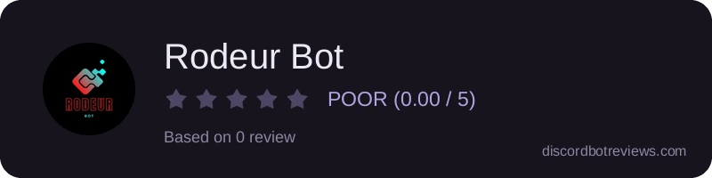 Rating widget preview for Rodeur Bot