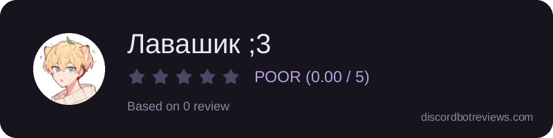 Rating widget preview for Лавашик ;3