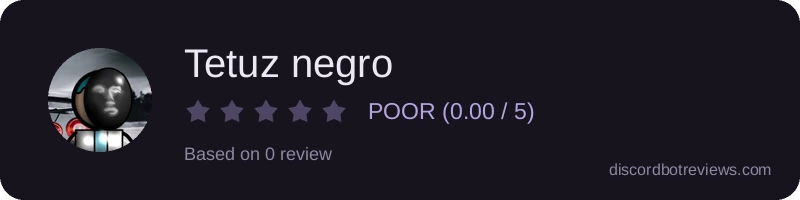 Rating widget preview for Tetuz negro