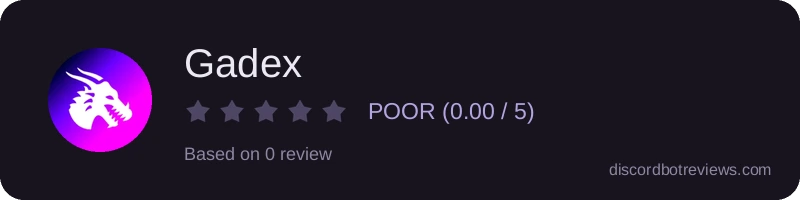 Rating widget preview for Gadex