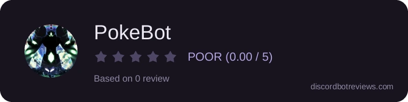 Rating widget preview for PokeBot