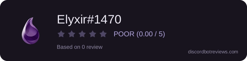 Rating widget preview for Elyxir#1470