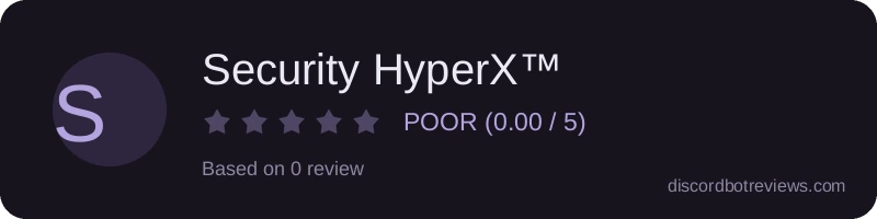 Rating widget preview for Security HyperX™
