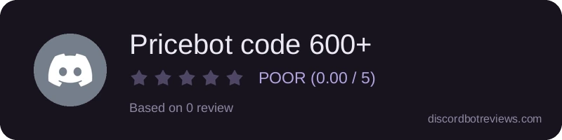 Rating widget preview for Pricebot code 600+