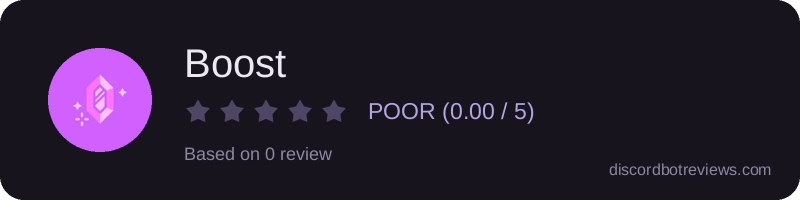 Rating widget preview for Boost