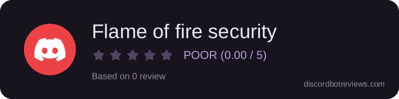 Rating widget preview for Flame of fire security