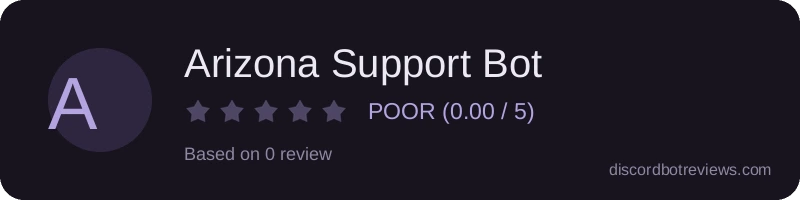 Rating widget preview for Arizona Support Bot