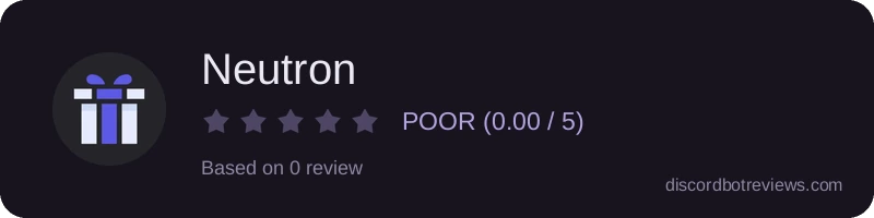Rating widget preview for Neutron