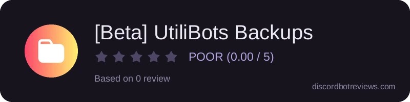 Rating widget preview for [Beta] UtiliBots Backups