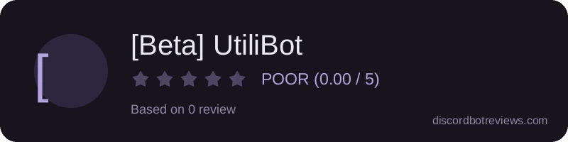 Rating widget preview for [Beta] UtiliBot