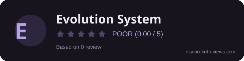 Rating widget preview for 𝗘𝘃𝗼𝗹𝘂𝘁𝗶𝗼𝗻 𝗦𝘆𝘀𝘁𝗲𝗺
