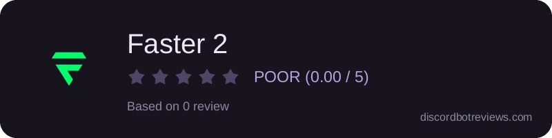 Rating widget preview for Faster 2