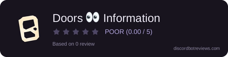 Rating widget preview for Doors 👀 Information