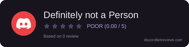 Rating widget preview for Definitely not a Person