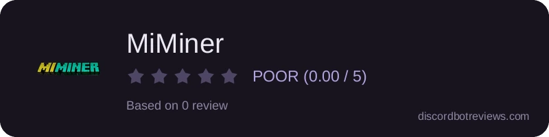 Rating widget preview for MiMiner