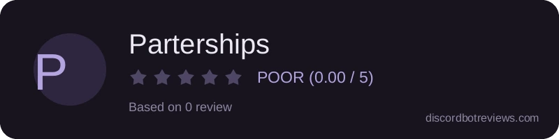 Rating widget preview for Parterships