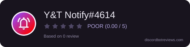 Rating widget preview for Y&T Notify#4614