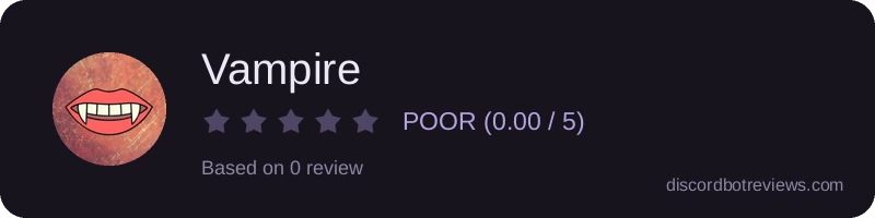 Rating widget preview for Vampire