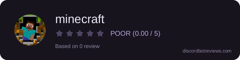 Rating widget preview for minecraft