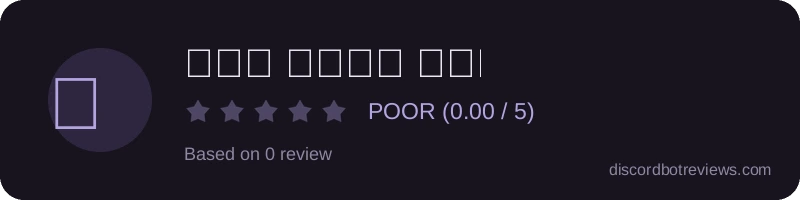 Rating widget preview for 𝙰𝚕𝚕 𝙱𝙾𝚃𝚂 𝙶𝚘𝙳