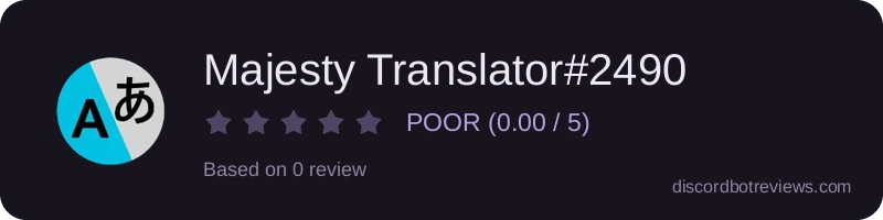 Rating widget preview for Majesty Translator#2490